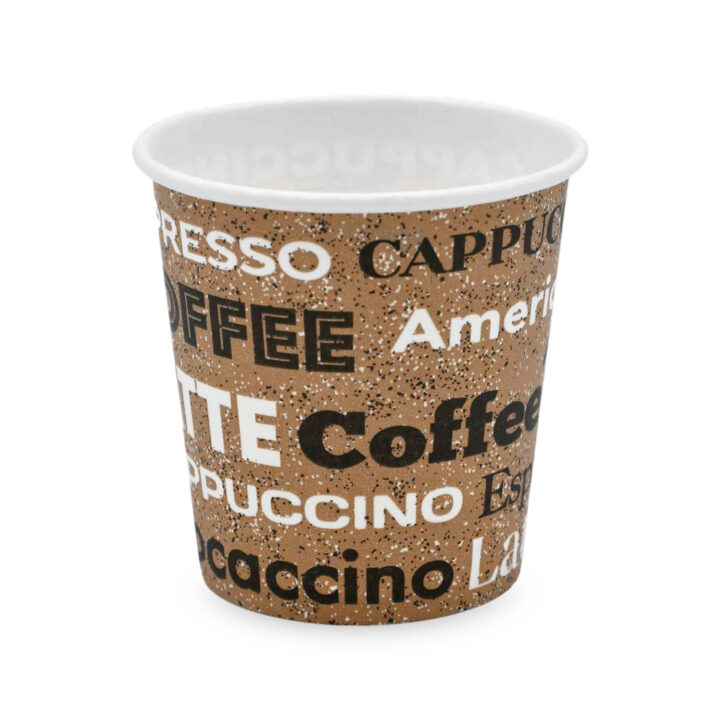 Bio Einwand-Pappbecher "Neo Coffee" 100 ml 50 Stück