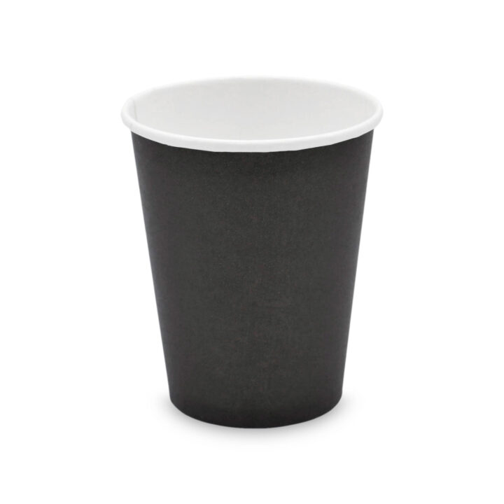 Einwand-Pappbecher "Black" 250 ml 50 Stück