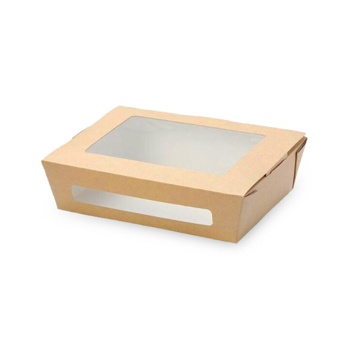 Bio Speisebox mit Fenster "SALAD Window" 1000 ml 25 Stück