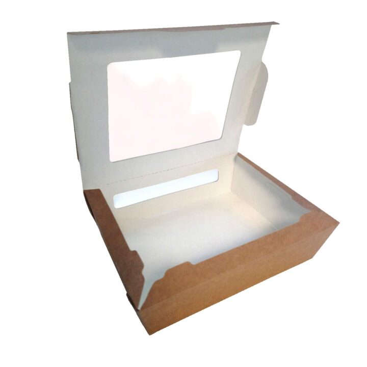 Bio Speisebox mit Fenster "SALAD Window" 1000 ml 25 Stück – Bild 3