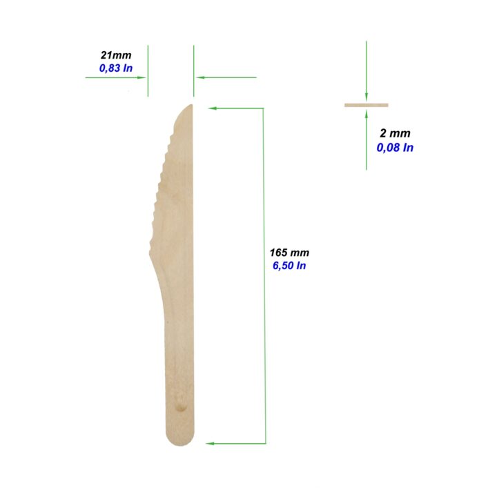 Einweg-Messer aus Holz – Bild 2