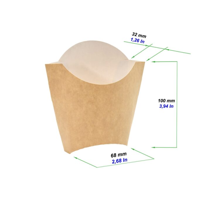 Bio Pommes Frites Becher "Kraft" Klein 50 Stück – Bild 2