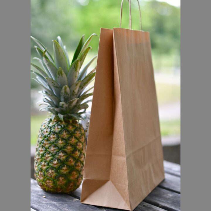 Tragetasche aus Papier "Kraft" mit Kordelgriff 15 l 200 Stück – Bild 3