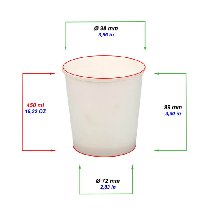 Bio Suppenbecher "Plain White" 450 ml 50 Stück – Bild 2