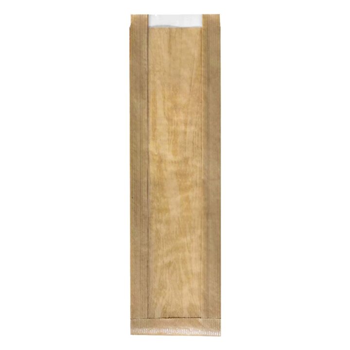 Baguettebeutel, Faltenbeutel mit perforiertem Fenster "Kraft"