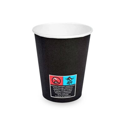 Einwand-Pappbecher "Black SL"