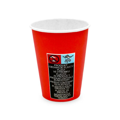 Einwand Pappbecher "Red SL"