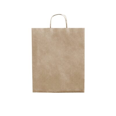 Tragetasche aus Papier "Kraft" mit Kordelgriff