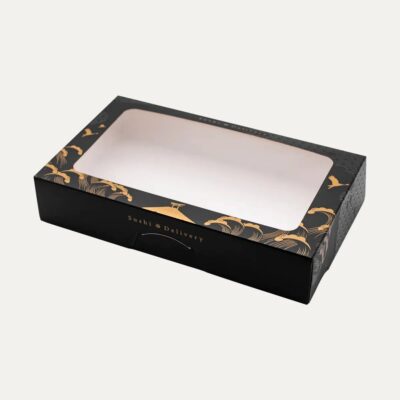 Sushi Box Premium mit Sichtfenster: Professionelle Verpackung für Ihren Sushi-Lieferservice