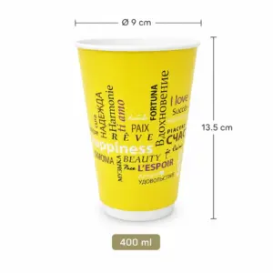 Doppelwand-Thermobecher "Fiesta" – Maße und Fassungsvermögen