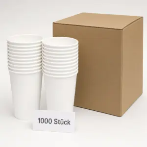 Einwand-Pappbecher "CP-White" – Verpackungseinheit