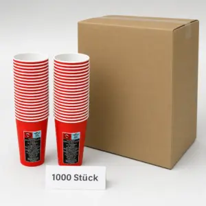 Einwand Pappbecher "Red SL" – Verpackungseinheit