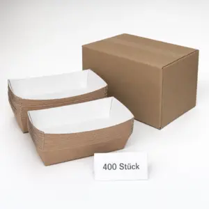 Snackschale aus Pappe "Tray" – Verpackungseinheit