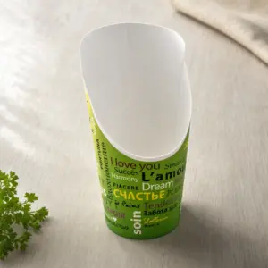 Wrap Becher – Ansicht von oben auf hellem Holztisch