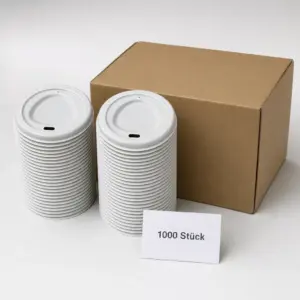 Zuckerrohr Deckel für Pappbecher – Verpackungseinheit
